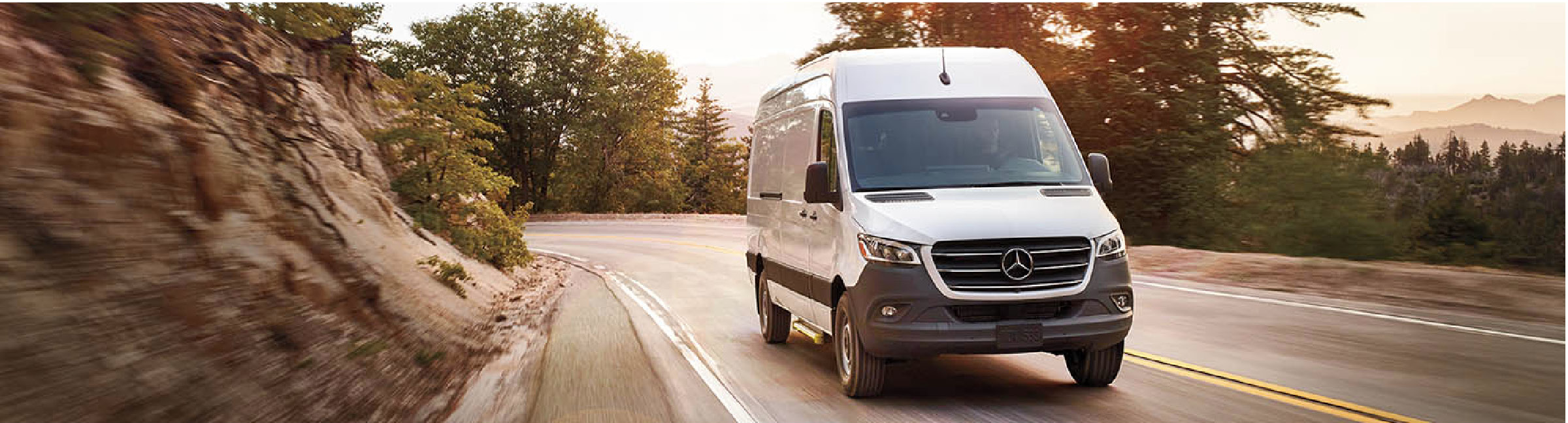 Mercedes-Benz Sprinter Van on the highway