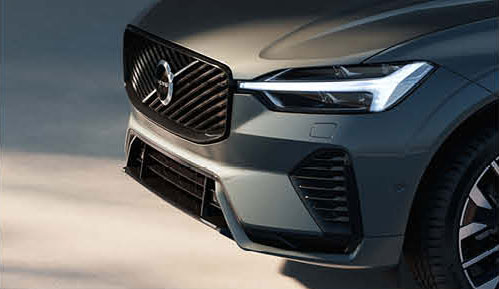 Volvo XC60 front grille and LED headlight detail