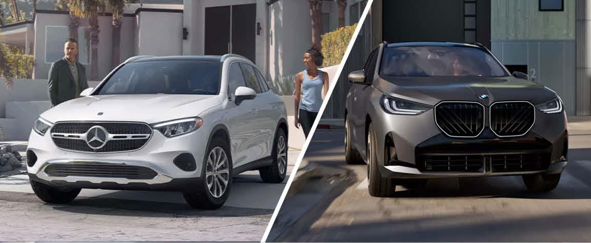 Mercedes-Benz SUV comparison featuring compact luxury crossover models side by side