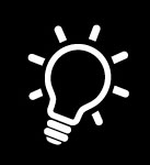 Lightbulb that you will place to the right of pro tip and did you know text banner