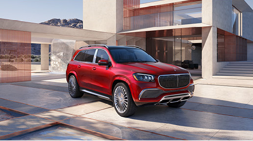 Mercedes Benz red exterior SUV