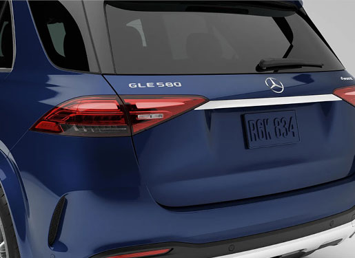 Mercedes-Benz GLE rear exterior detail highlighting LED taillights and premium SUV design