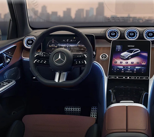 driver dashboard of a Mercedes-Benz vehicle