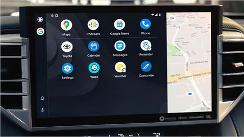 Toyoya vechicle media interactive screen