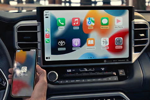 Toyoya vechicle media interactive screen