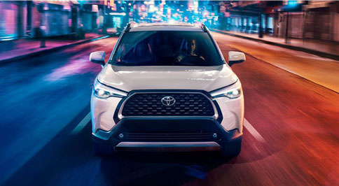 Toyota vehicle on the highway