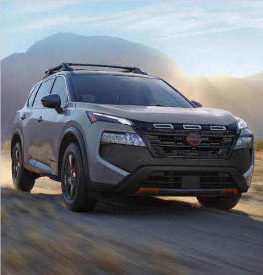 Nissan Rogue Rock Creek driving on a mountain road