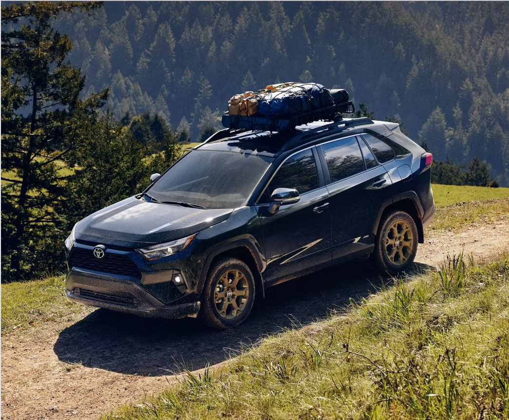 Toyota RAV4 on a mountain trail