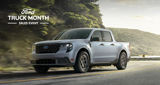 Ford Maverick pickup driving during Ford Truck Month sales event