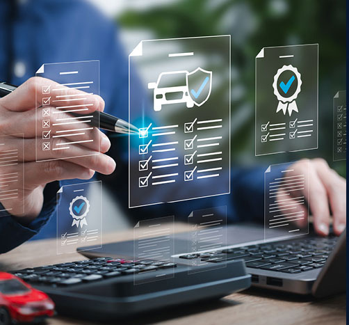 a person checking a box in a digital display