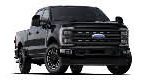 Black Ford F-250 on a white background