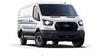 Ford Transit cargo van displayed on a white background