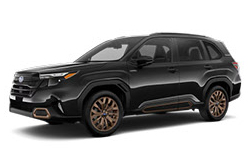 Subaru Forester Wilderness SUV in black studio view