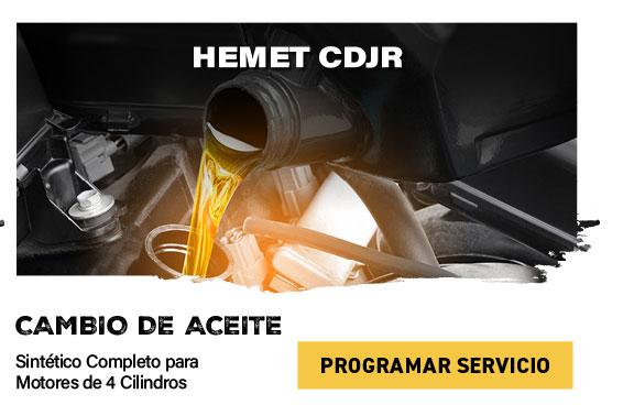 Hemet CDJR cambio de aceite sintetico completo para motores de 4 cilindros