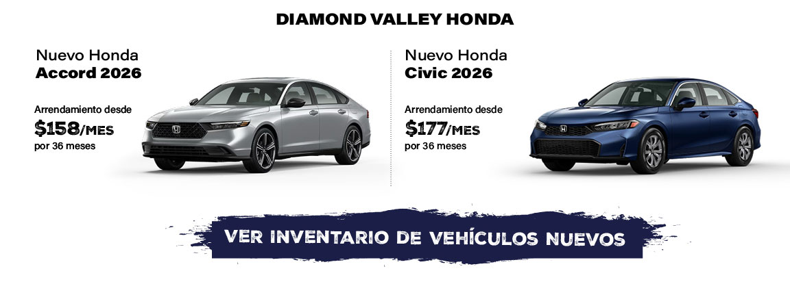 Diamond Valley Honda ofertas del Nuevo Honda Accord 2026 y el Nuevo Honda Civic 2026