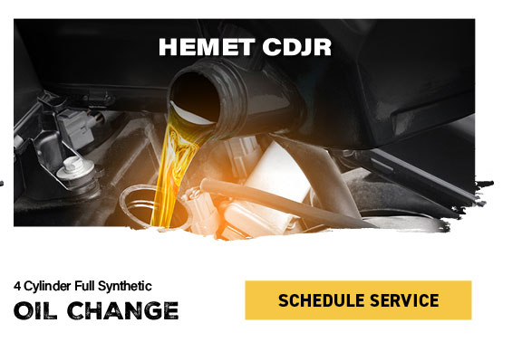 Hemet CDJR 4 cylinder full synthetic oil change