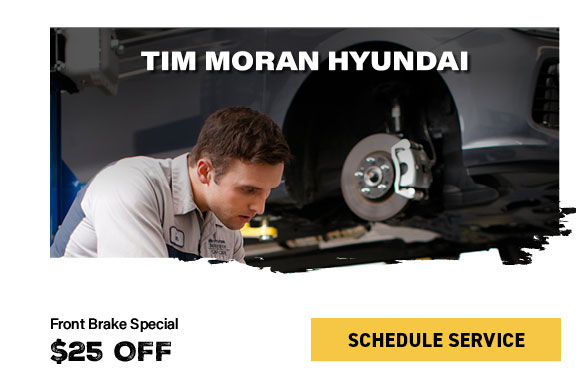 Tim Moran Hyundai front brake special $25 off