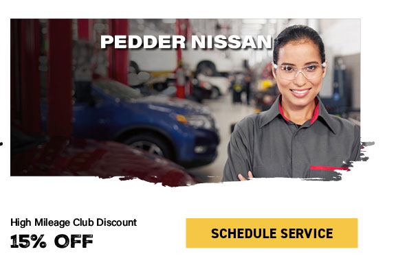 Pedder Nissan high mileage club discount 15% off
