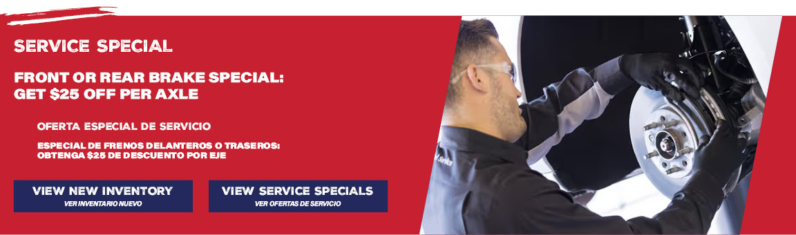 Chevrolet service special front or rear brake service discount