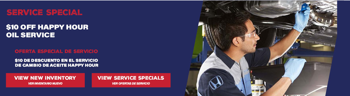 Honda Happy Hour oil service special discount offer