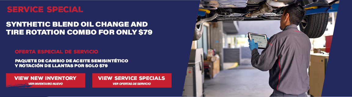Nissan oil change and tire rotation service special