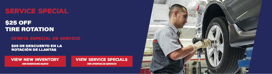 Toyota tire rotation service special discount offer