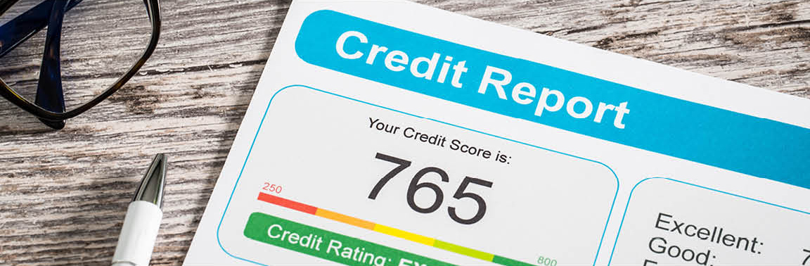 Credit report showing a high credit score used for car loan approval