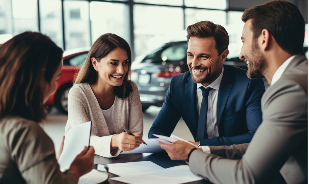 the dealership team having a meeting