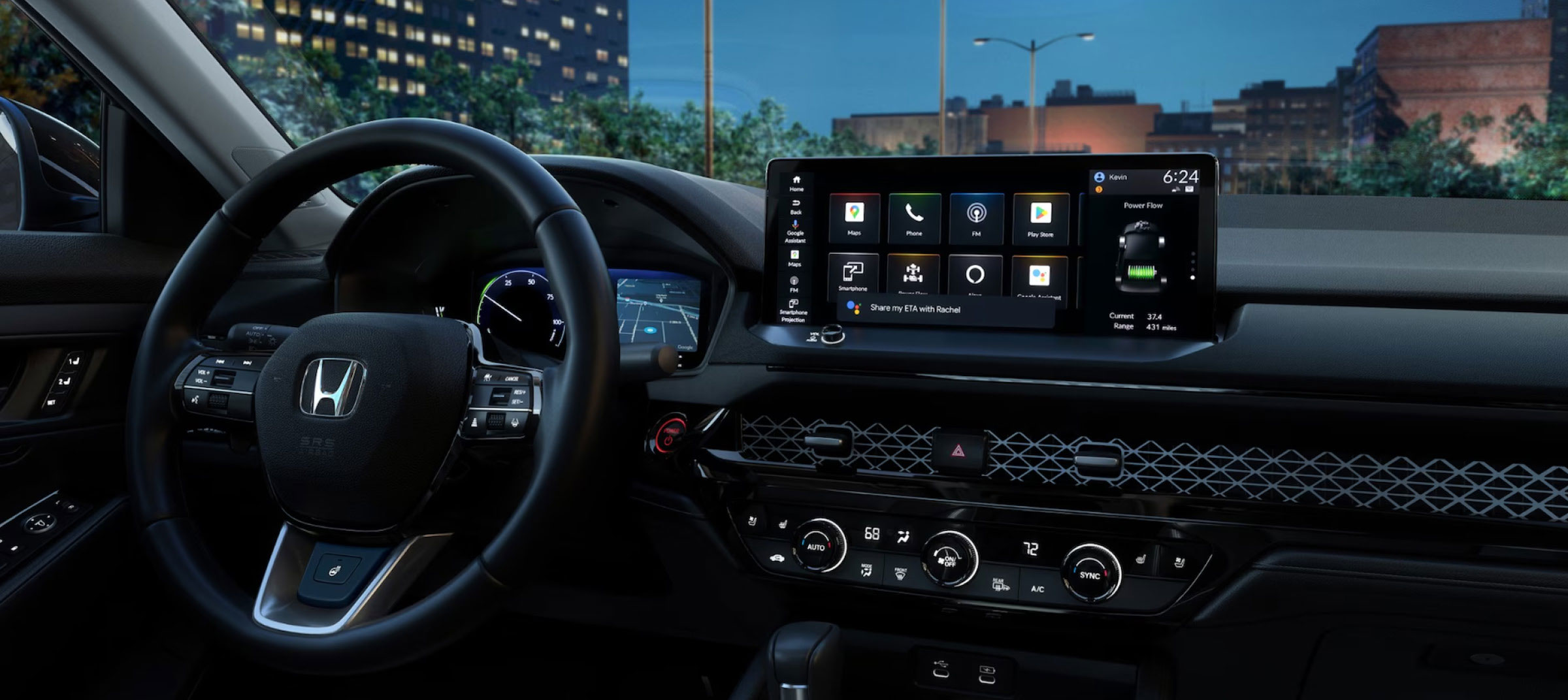 Interior of a Honda vehicle