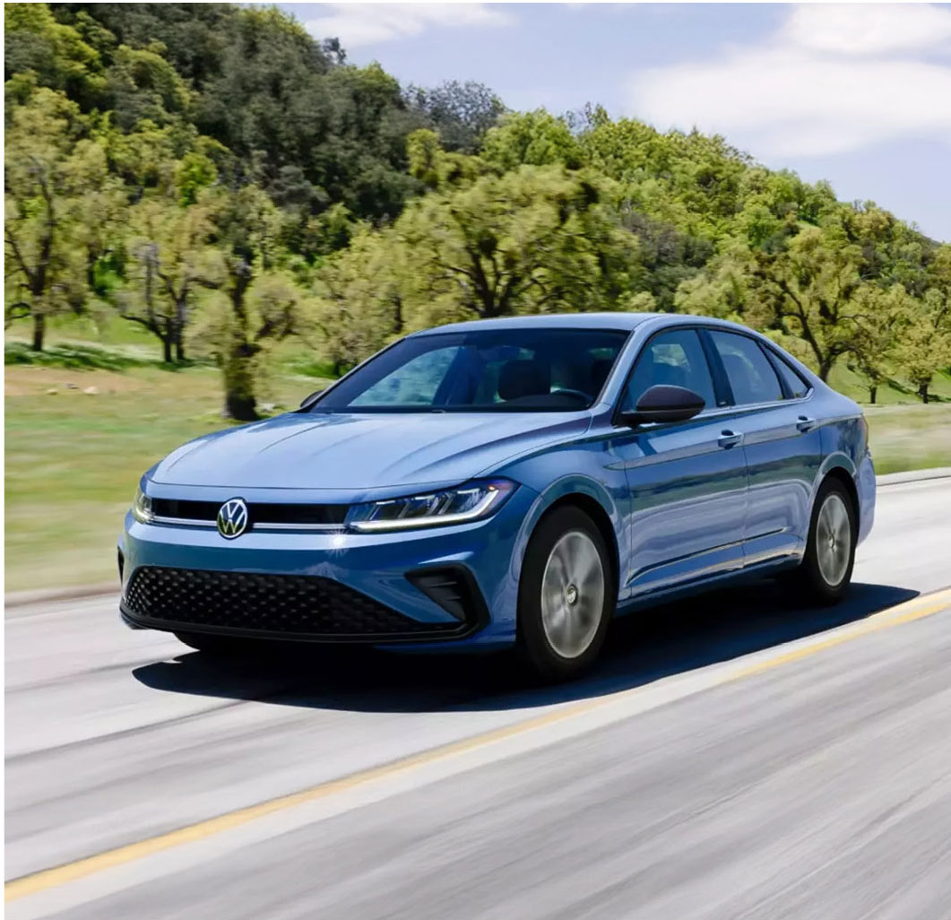 a Volkswagen vehicle going on the highway