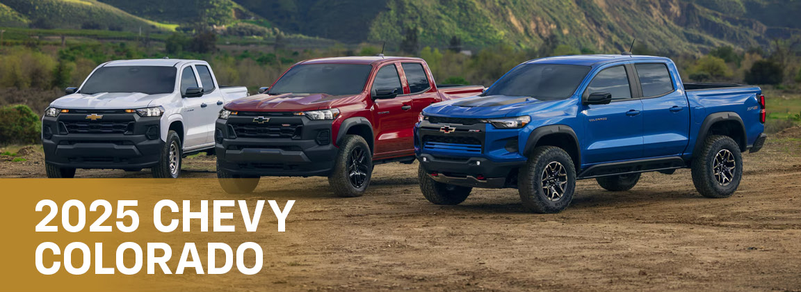 2025 Chevy Colorado driving along winding country roads.