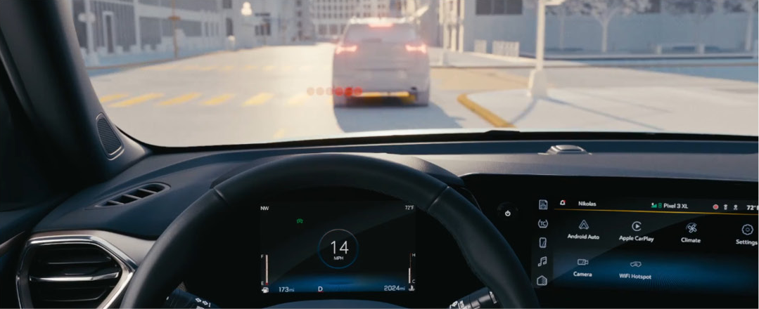 Chevrolet pedestrian Braking and Forward Collision Alert Illustration