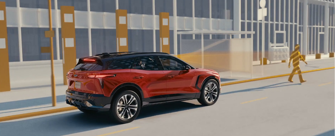 Chevrolet pedestrian Braking and Forward Collision Alert Illustration