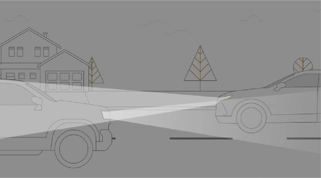 Chevrolet Distance Indicator and IntelliBeam Technology illustration