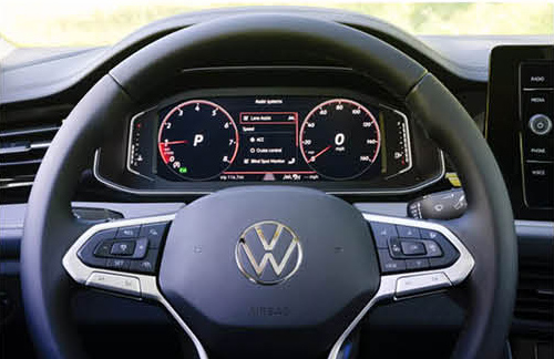 Volkswagen Jetta digital instrument cluster and steering wheel controls
